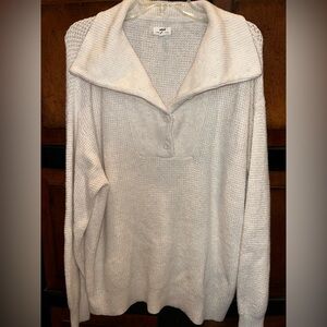 Aerie Cream Cowl Neck Sweater